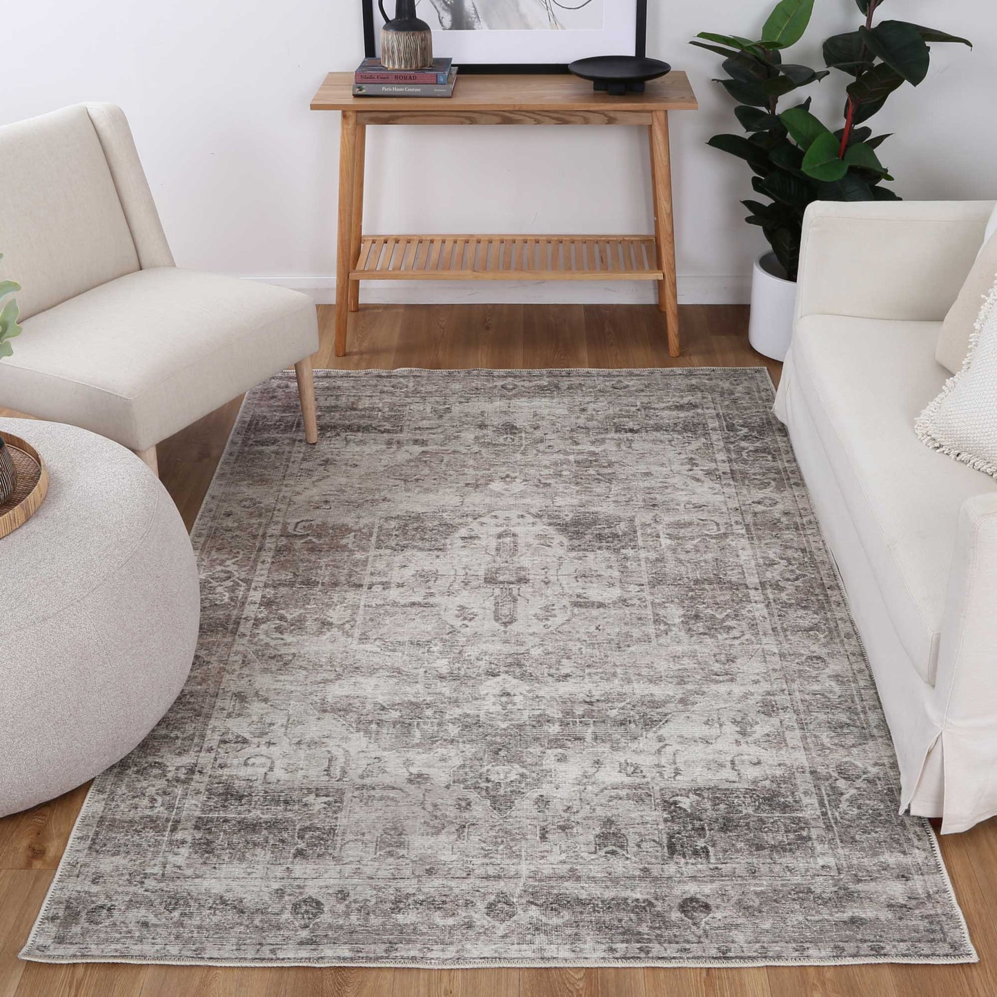 Chateau Machine washable in Grey Rug