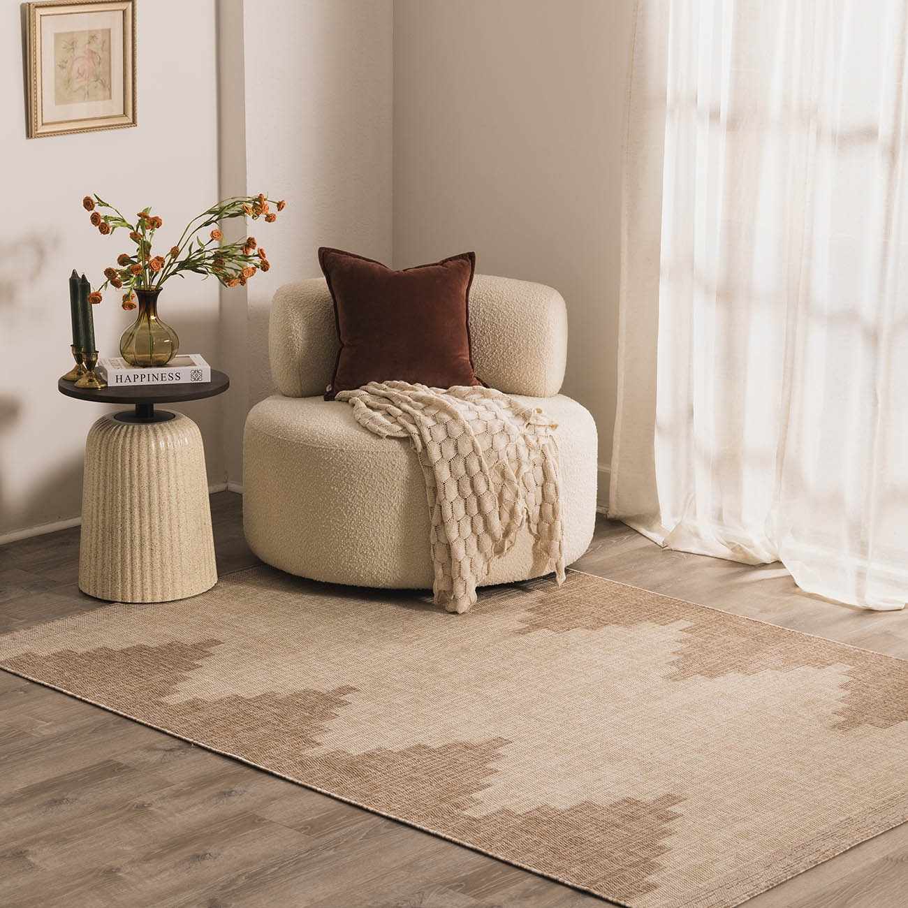 Djugun Beige Indoor & Outdoor Rug