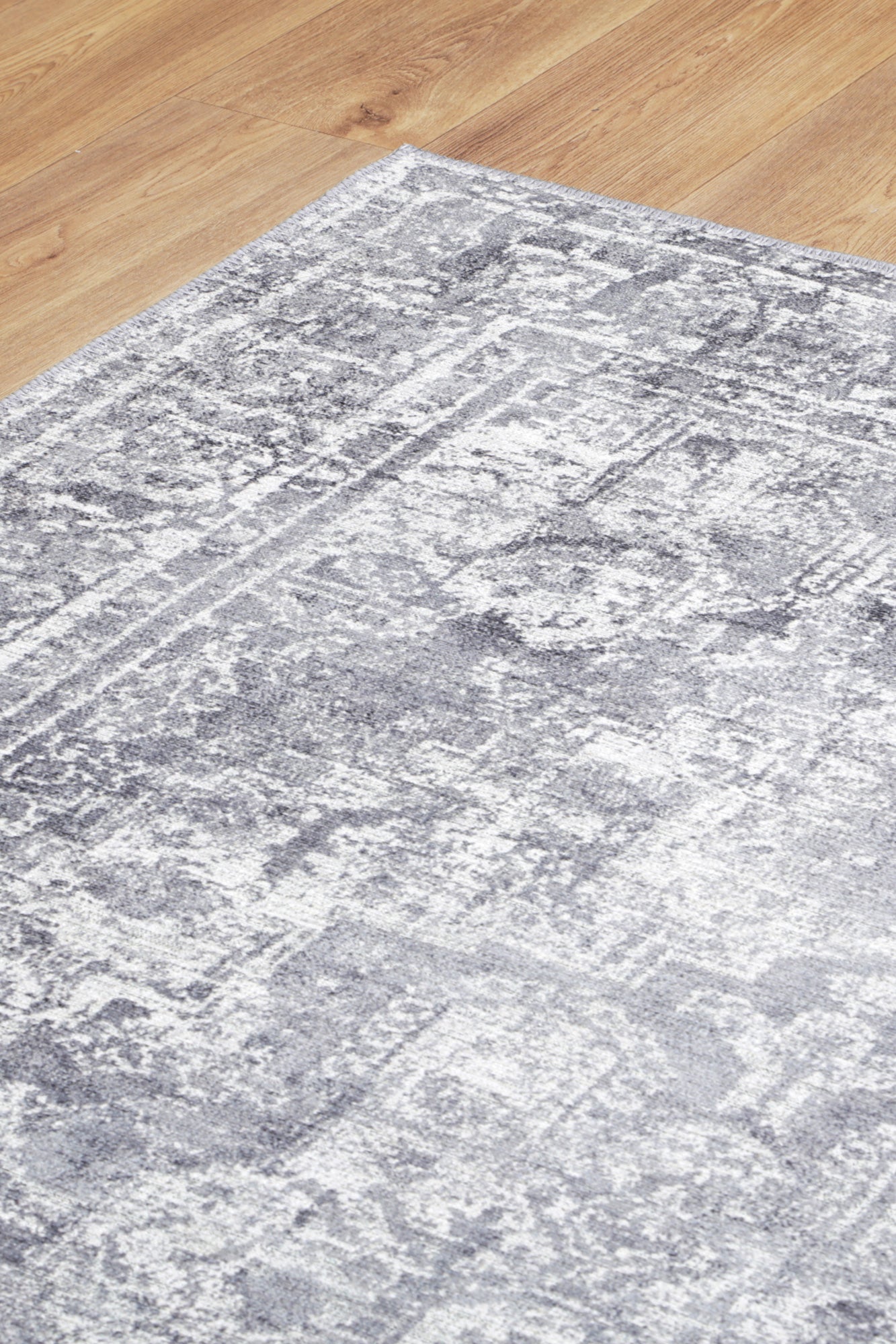 Distressed Vintage Chilaz in Grey Rug