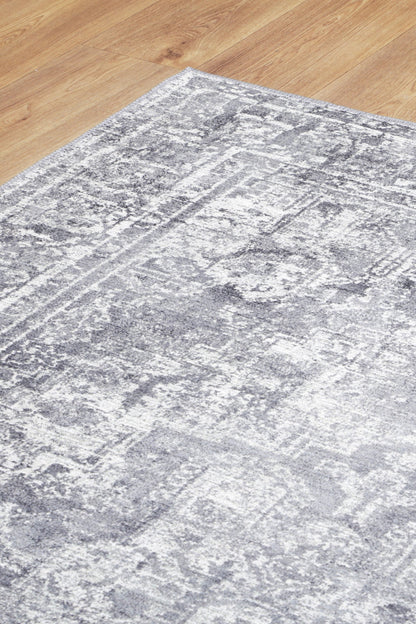 Distressed Vintage Chilaz in Grey Rug