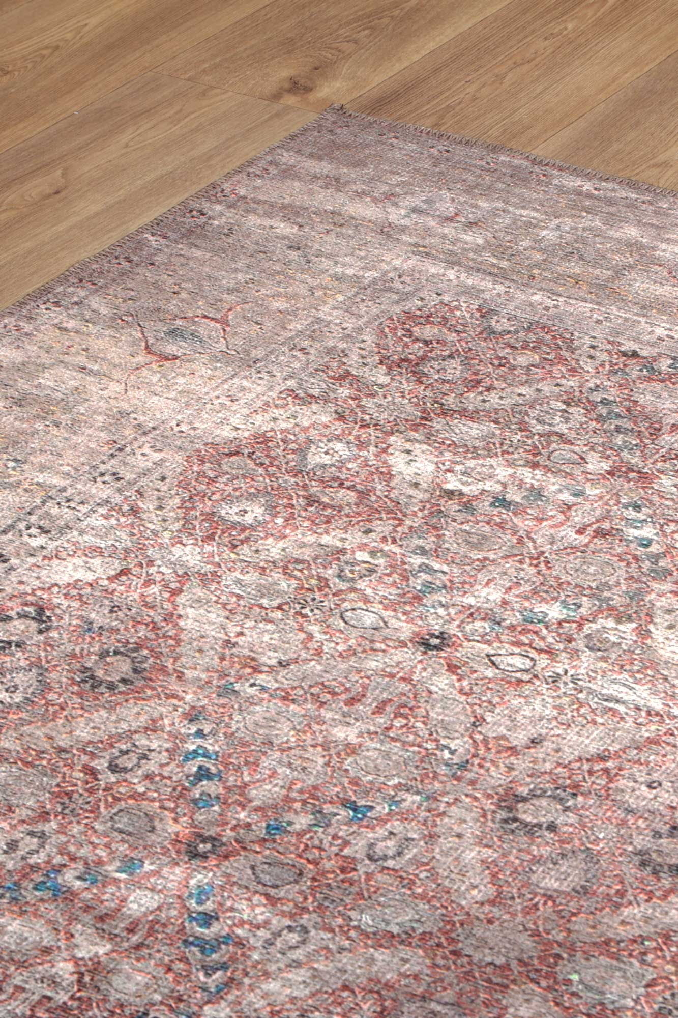 Distressed Vintage Levent Area in Beige Rug