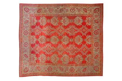 13.5x15 Antique Oushak Square Carpet