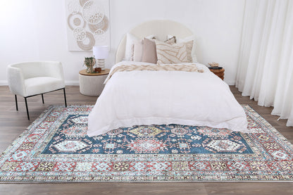 Eloise Machine Washable in Navy Blue Rug