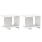 End Table Set of 2 2-Tier Sofa Side Tables with Storage Shelf