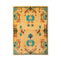 Multi Size Beige, Aqua Machine-Made Polypropylene Cavalier Design Traditional Persian Oriental Area Rug