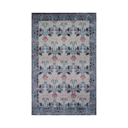 Multi Size Gray, Blue Handmade Hand Woven Polyester Traditional Oriental Area Rug