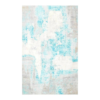 Multi Sizes Modern & Contemporary Velvety Soft Pile Oriental Area Rug Aqua, Beige Bastian