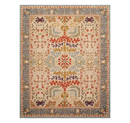 Multi Sizes Beige Handmade 100% Wool Arts & Craft Transitional Oriental Area Rug