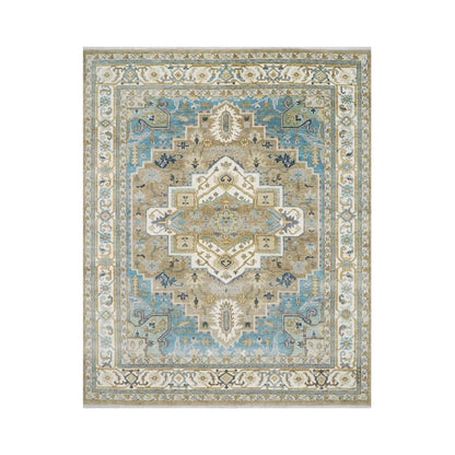 Multi Size Beige, Tan Color Hand Knotted LoomBloom Muted Turkish Oushak 100% Wool Transitional Oriental Area Rug