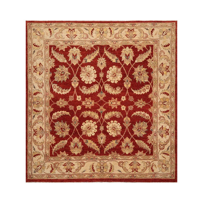 6x9 Rust, Beige Hand Knotted Persian 100% Wool Chobi Peshawar Traditional  Oriental Area Rug