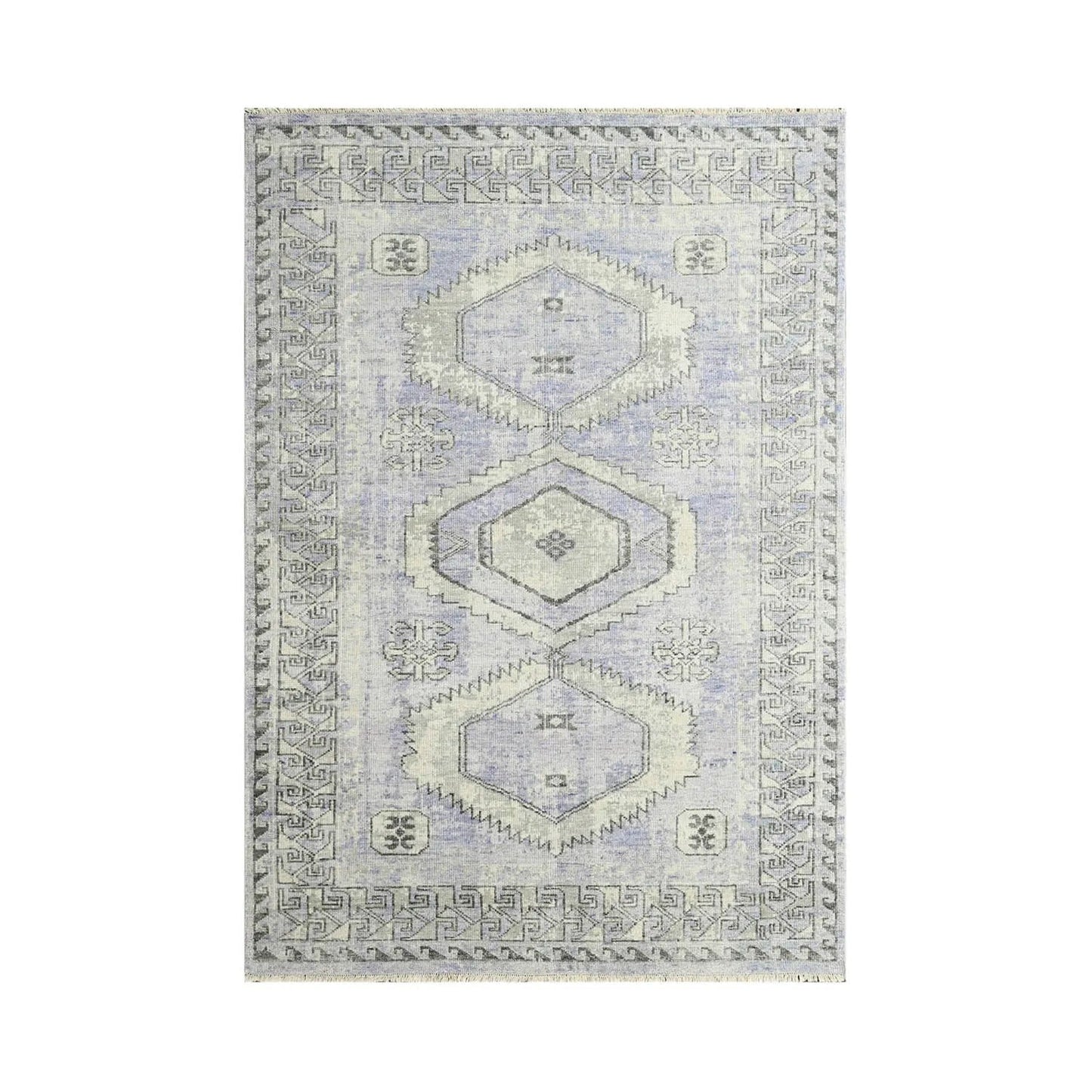 Multi Size Gray, Lavender Hand Knotted 100% Wool Turkish Oushak Traditional Oriental Area Rug