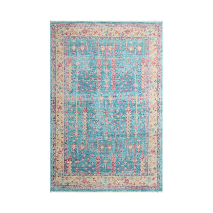Multi Size Turquoise, Light Gold Hand Knotted Arts & Crafts 100% Wool Turkish Oushak Traditional Oriental Area Rug