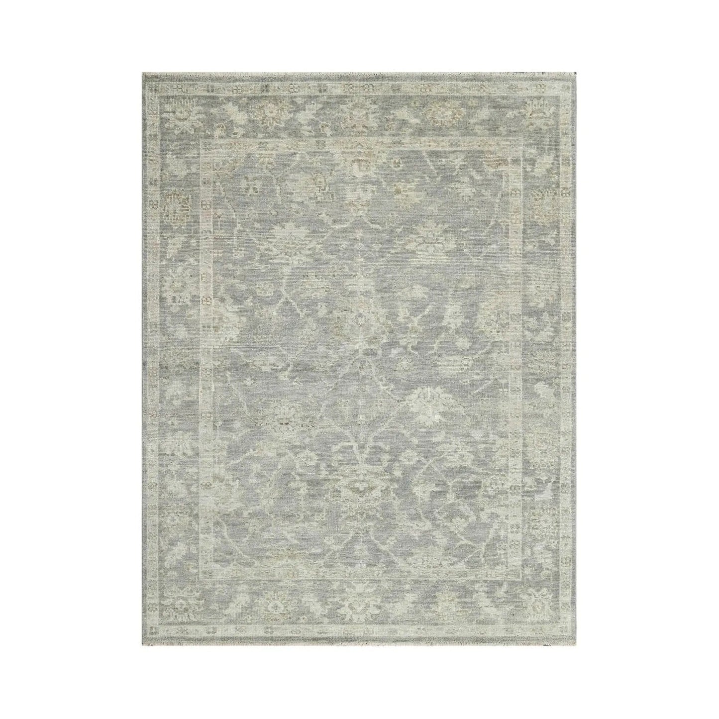 Multi Size Gray, Beige Hand Knotted 100% Wool Turkish Oushak Traditional Oriental Area Rug