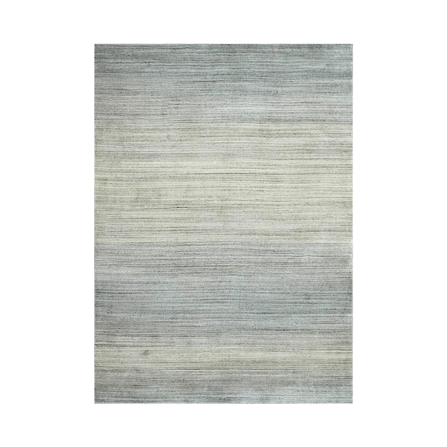 Multi Size Tone On Tone Gray LoomBloom Hand Knotted Modern & Contemporary Textured Tibetan 100% Wool Oriental Area Rug