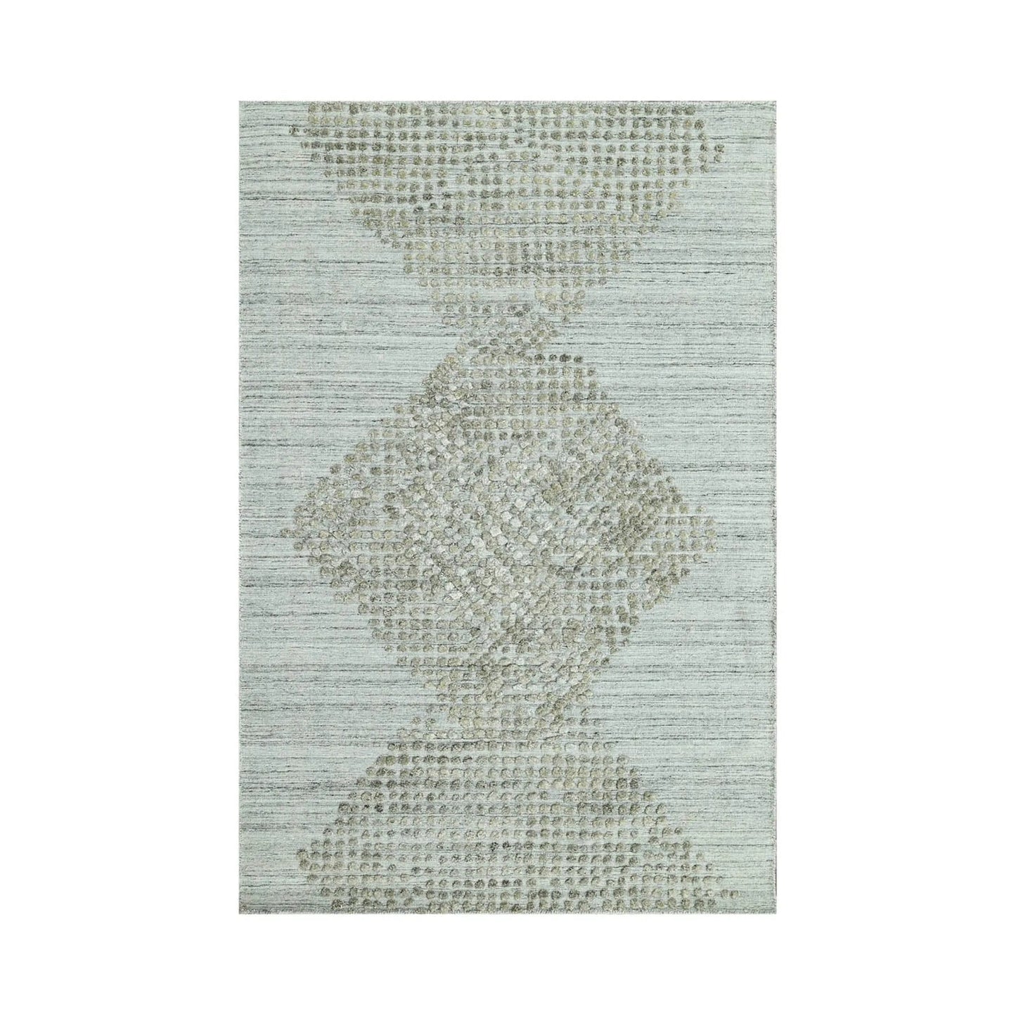 4x6 Gray LoomBloom Hand Knotted Modern & Contemporary Textured Tibetan 100% Wool Oriental Area Rug