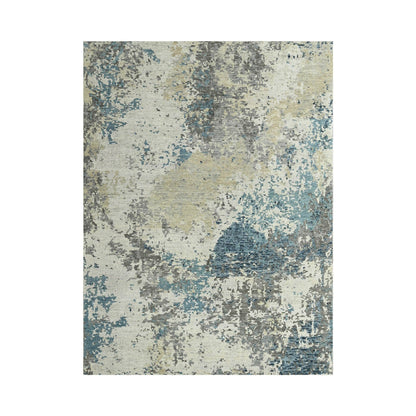 Multi Size Gray LoomBloom Hand Knotted Modern Abstract Tibetan 100% Wool Oriental Area Rug