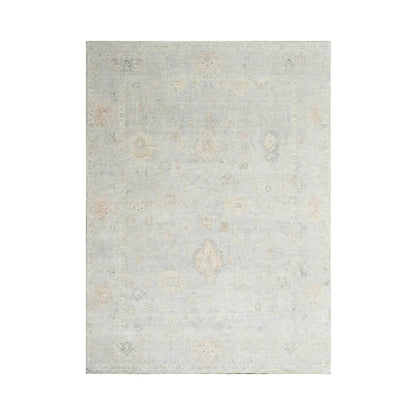 Multi Size Gray Hand Knotted Turkish Oushak 100% Wool Oushak Traditional Oriental Area Rug