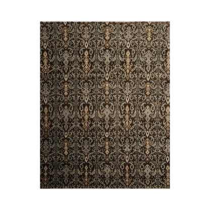 8x10 Brown Hand Knotted Tibetan 100% Wool Transitional Oriental Area Rug