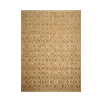10x14 Tan Hand Knotted 100% Wool Peshawar Traditional Oriental Area Rug