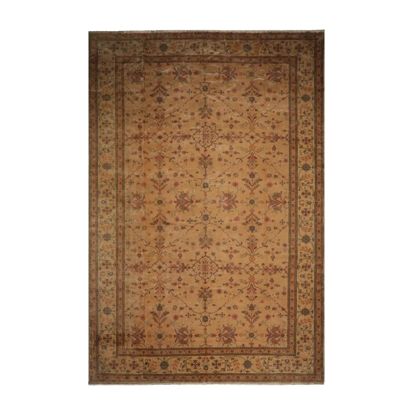 12' x18'3'' Palace Tan Hand Knotted 100% Wool Traditional Oriental Area Rug