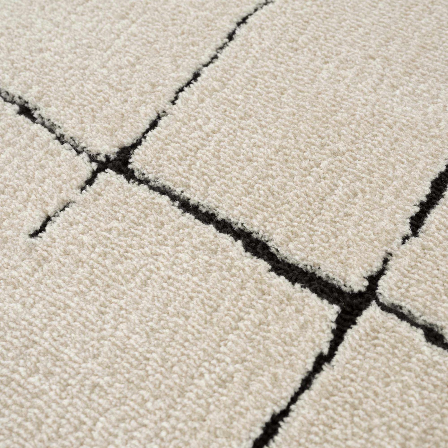 Koume Beige Maze Area Rug
