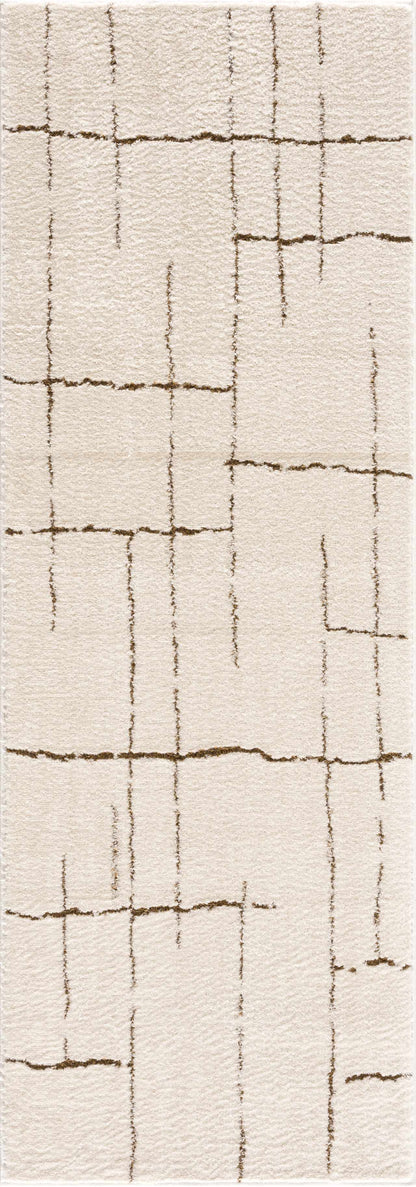 Koume Ivory & Brown Area Rug