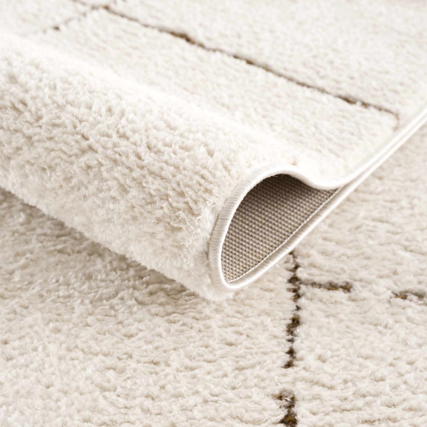 Koume Ivory & Brown Area Rug