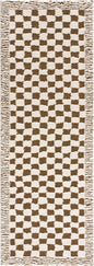 Leryn Brown Checkered Plush Rug