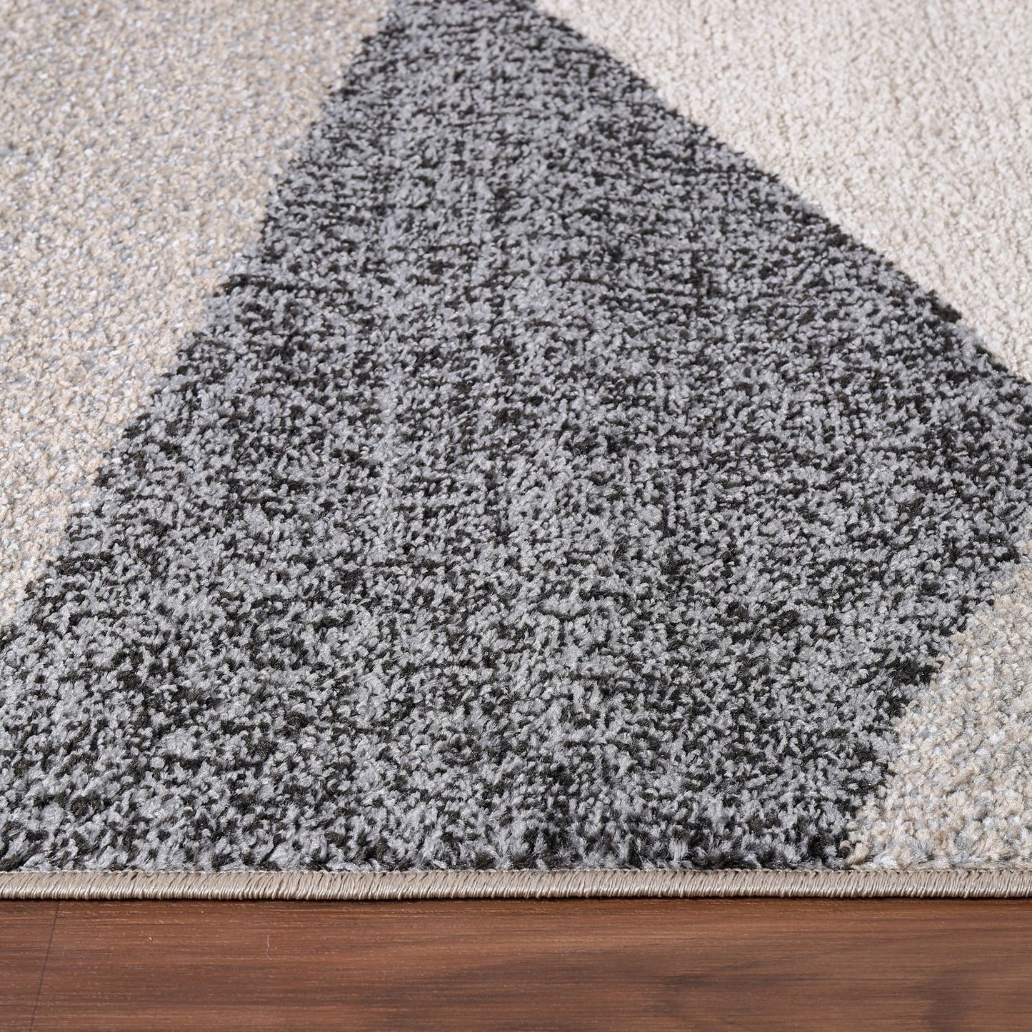 Living Room Rug Fiesta with Geometric Design in Beige Grey Cream