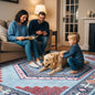 Leena Blue Colorful Aesthetic Oushak Rug