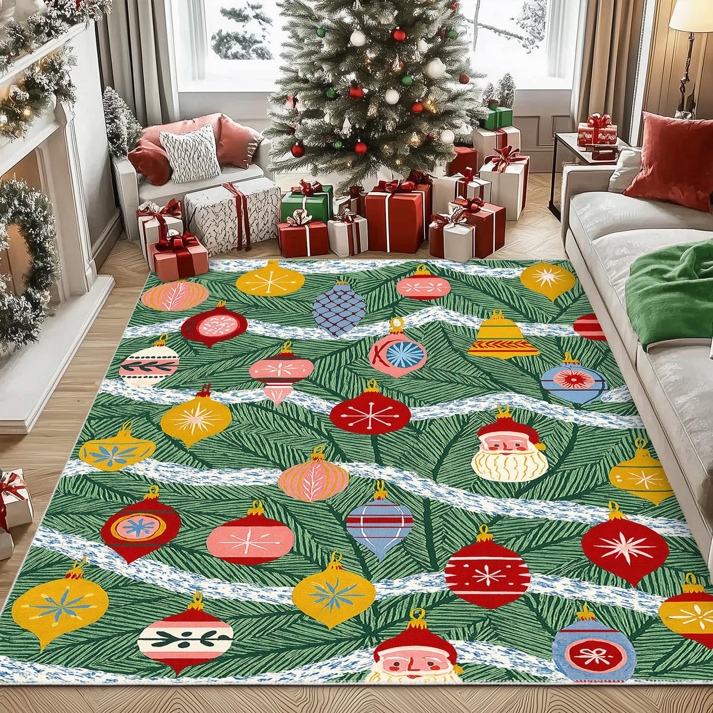 Zailen Christmas Area Rug