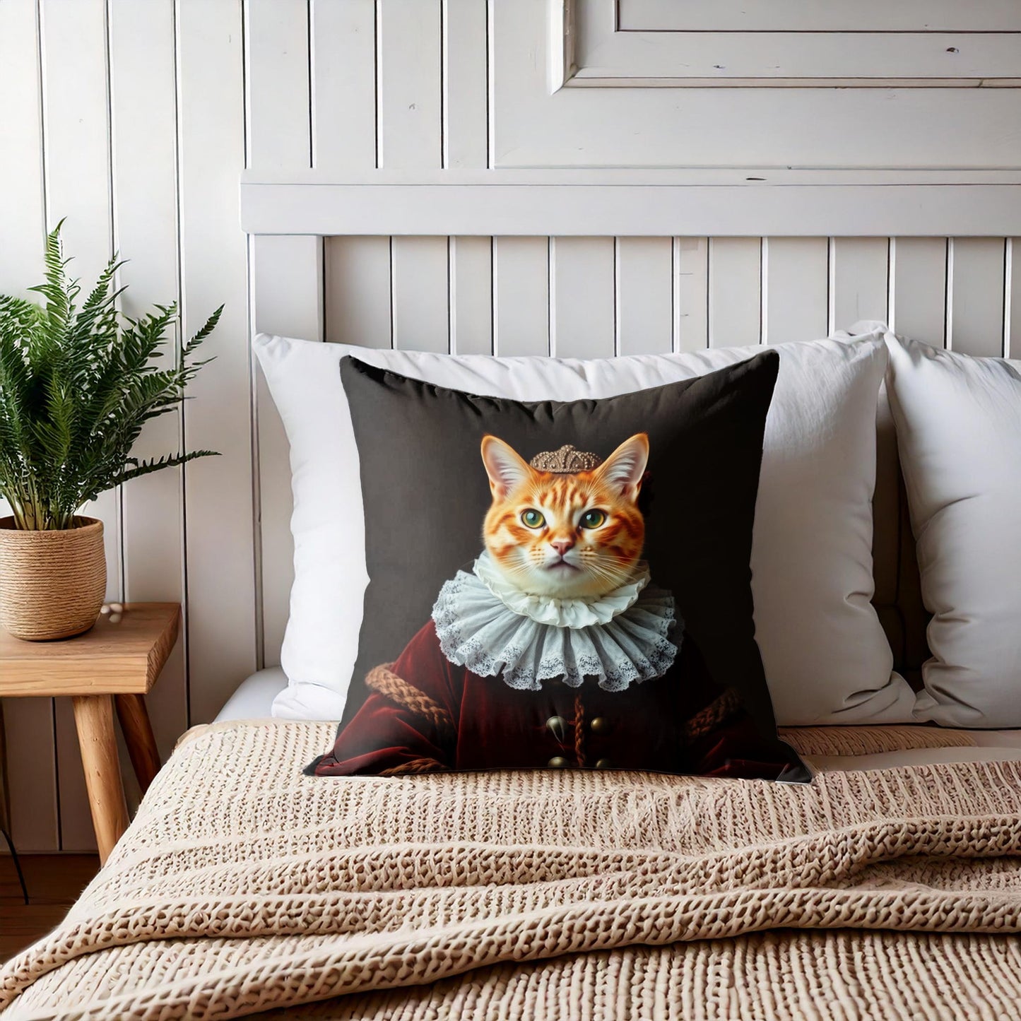 Funny Royal Cat Pillow