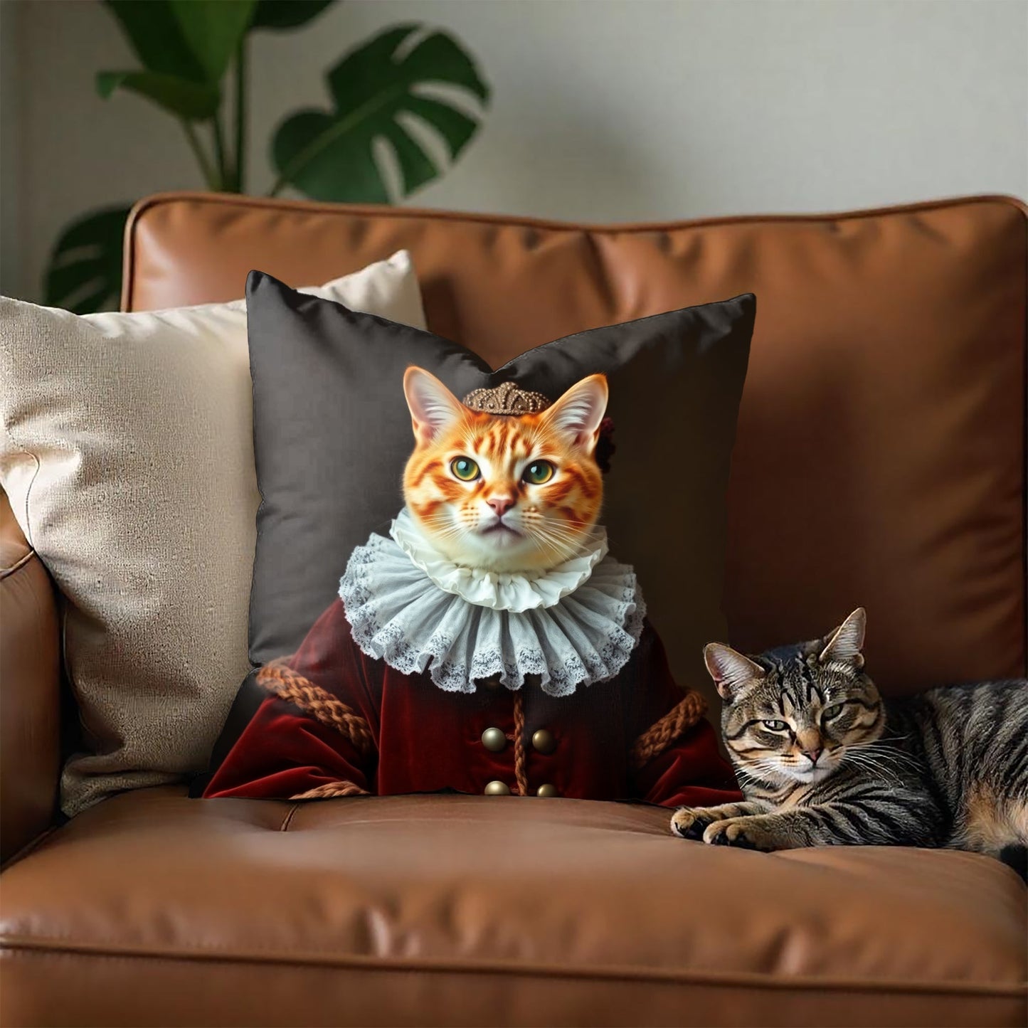 Funny Royal Cat Pillow