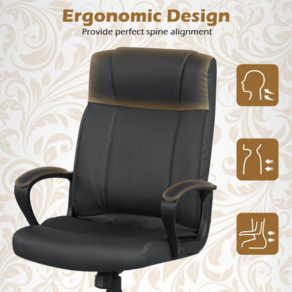 Ergonomic Office Chair with Rocking Function - Faux Leather