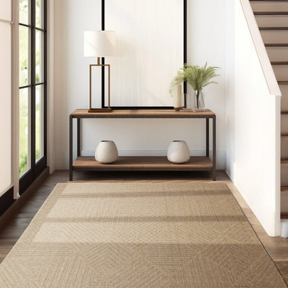 Fava Beige Machine Woven Rug
