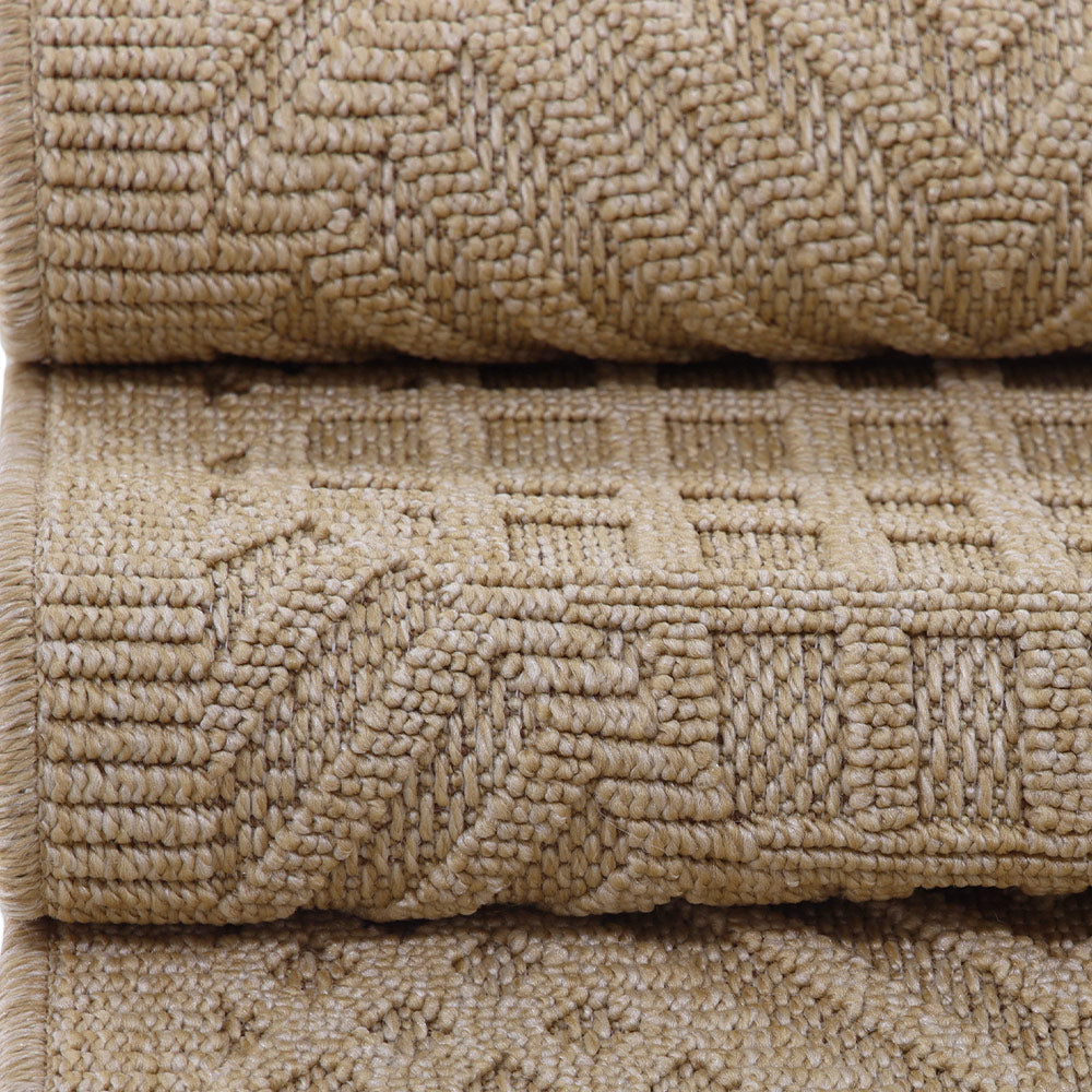Fava Beige Machine Woven Rug