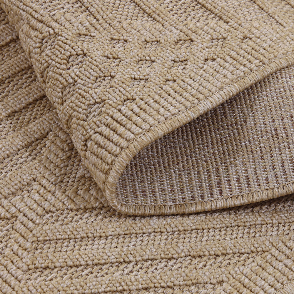 Fava Beige Machine Woven Rug