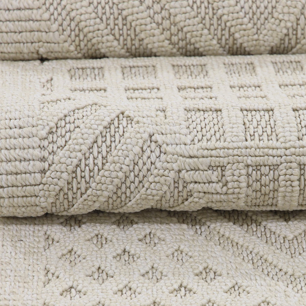 Fava White Machine Woven Rug