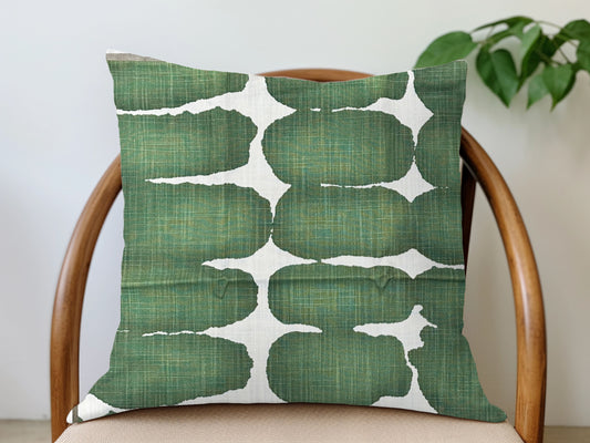 Green Dots Canvas Pillow Cover