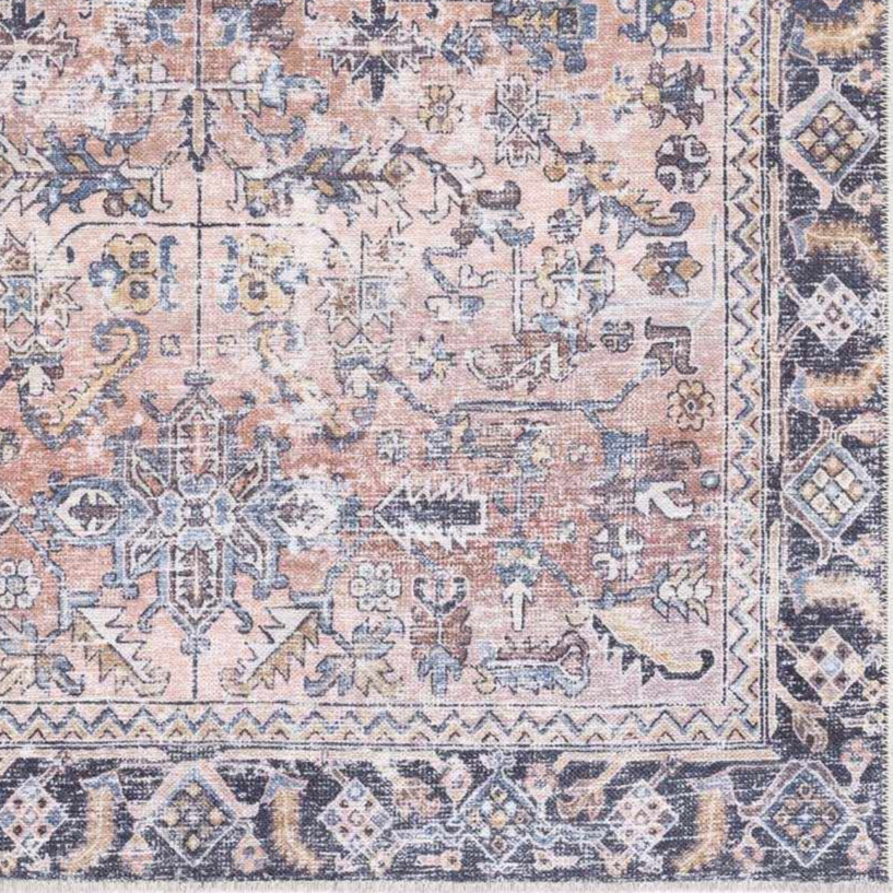 Peach Holi-2305 Washable Area Rug