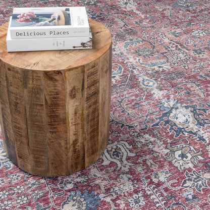 Burgundy Holi-2303 Washable Area Rug