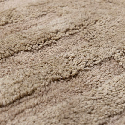 Washable Handmade Wool Rug - Brown