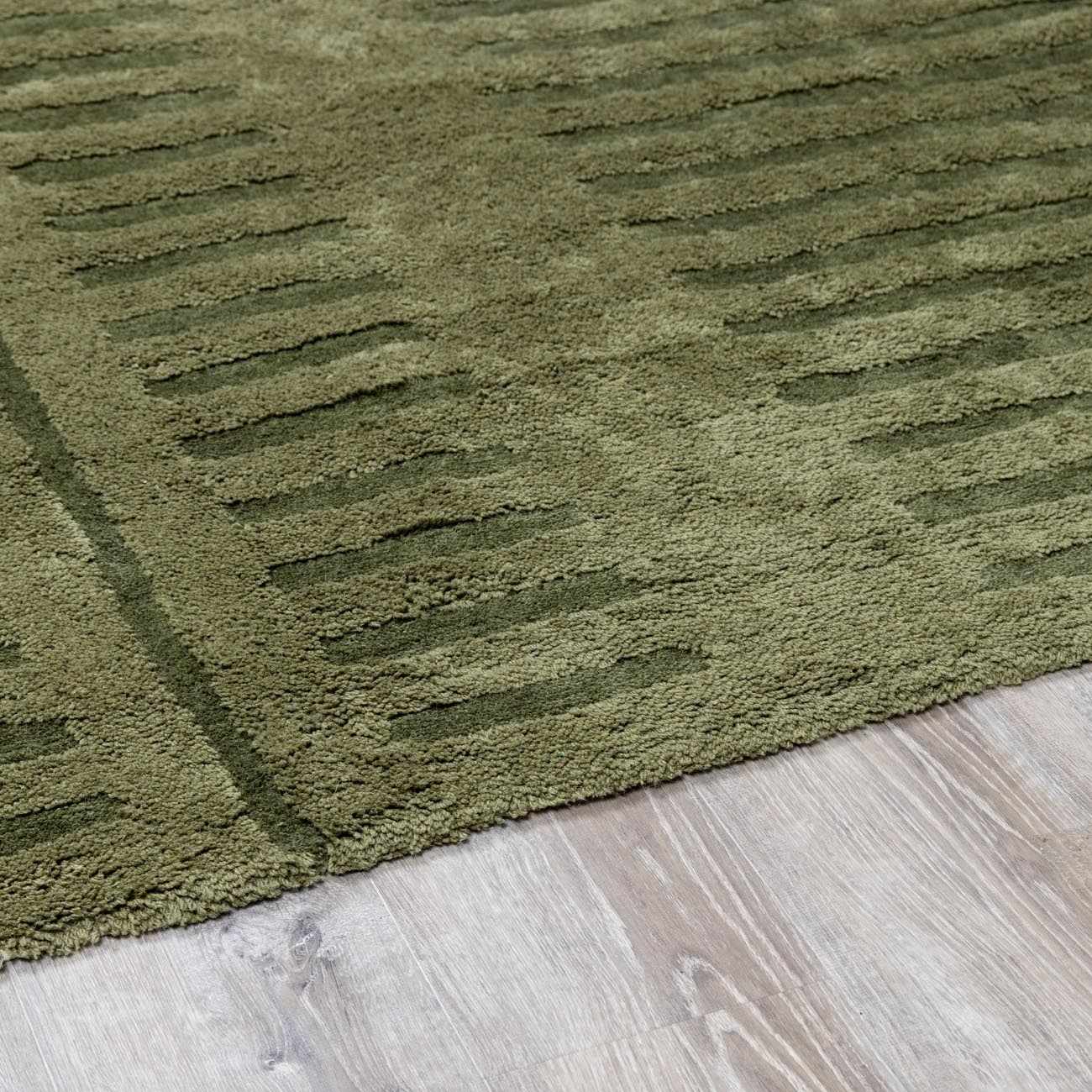 Washable Wool Rug - Green