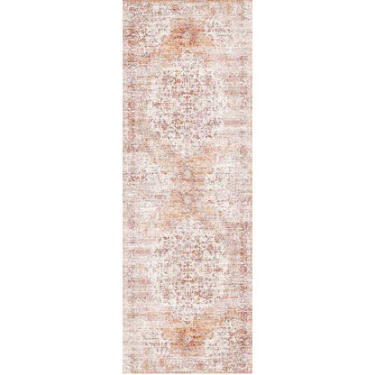 Senlis Sunset Mandarin Orange & Pink : Runner Rug