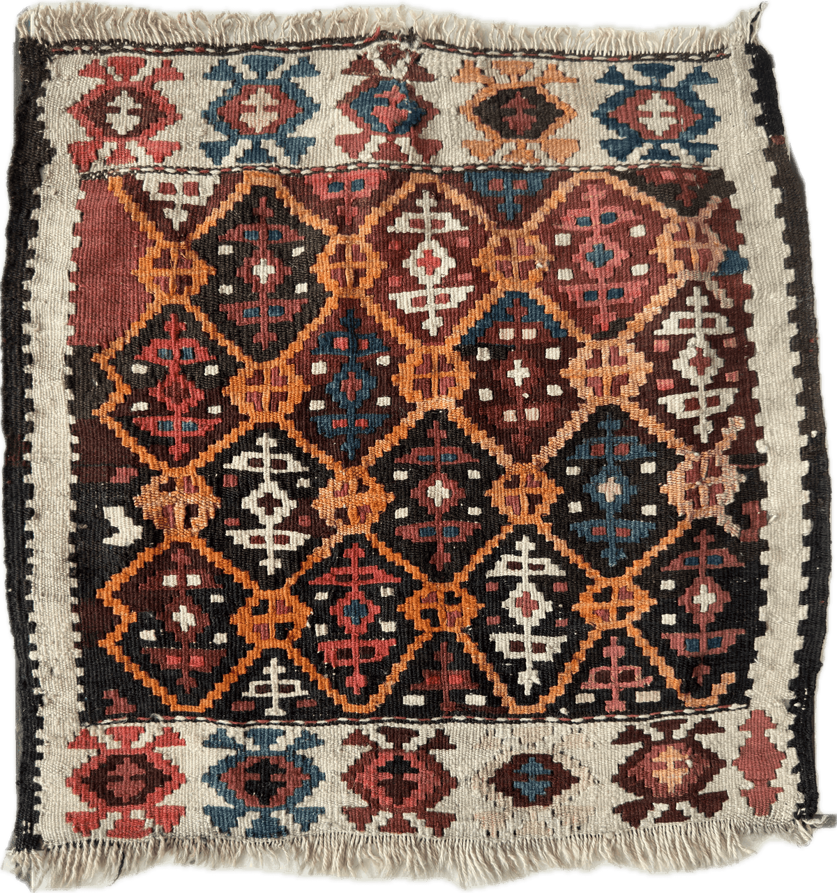 Antique Tribal Shahsavan Caucasian Bagface - 26" X 18"