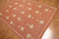 5'4"x7'8" Terracota, Beige, Multi Color Machine Made Polypropylene Indoor Outdoor Turkish Dhurry Rug
