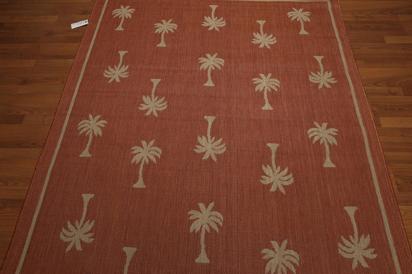 5'4"x7'8" Terracota, Beige, Multi Color Machine Made Polypropylene Indoor Outdoor Turkish Dhurry Rug