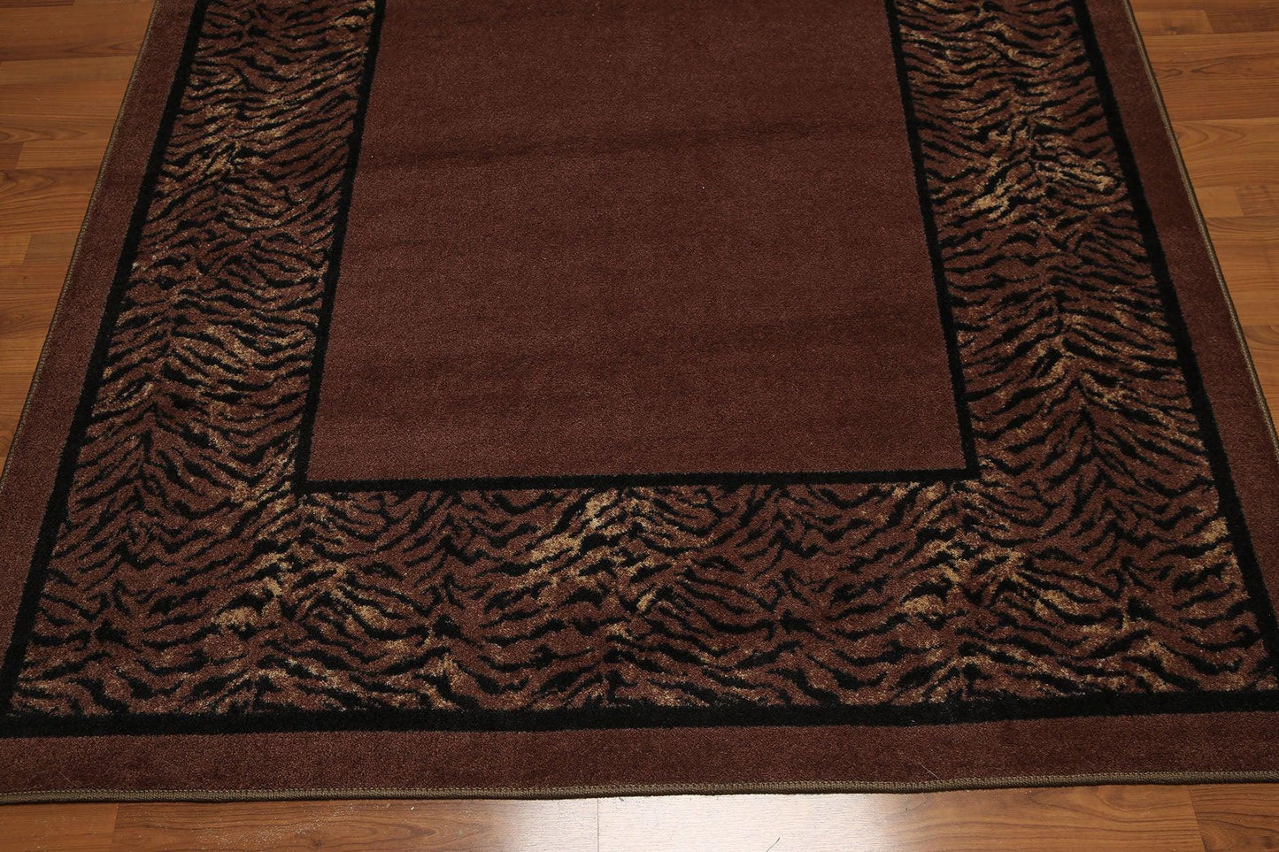5'4"x7'8" Brown, Black Ivory, Multi Color Machine Made Polypropylene Indonesian High Density Hand Carved Effect Modern Oriental Rug