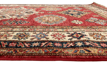 Super Kazak (3'11"x6'02") red/ivory