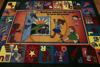 5' x 7' Machine made 100% Polypropylene contemporary Children Alphabet Area Rug